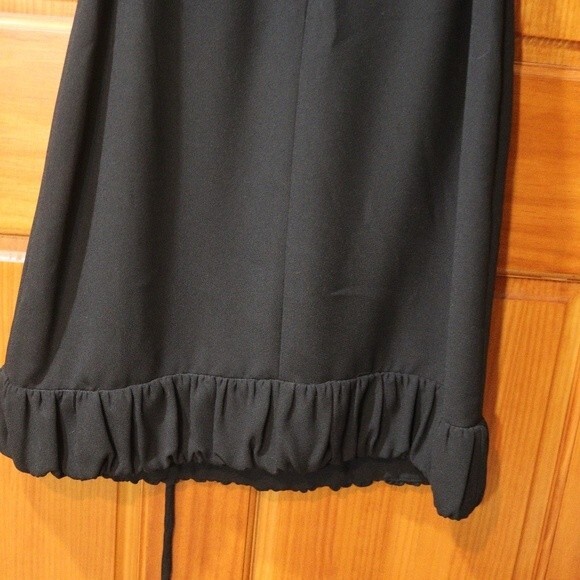 Talbots Black Bubble Hem Belted Dress NWT Sleeveless Career Cocktail 14 - Picture 10 of 13